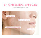 Sakura Skin Care Sets Face Cream Serum Toner Facial Cleanser Sunscreen Eye Cream Gift Box Face Skin Care Set Product 3pcs/Set
