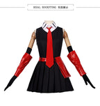 Halloween Costume Anime Akame Ga Kill Kurome Cosplay Outfit Belt Tie Gloves JK Uniform Party Gathering Role Play Full Clothe Set