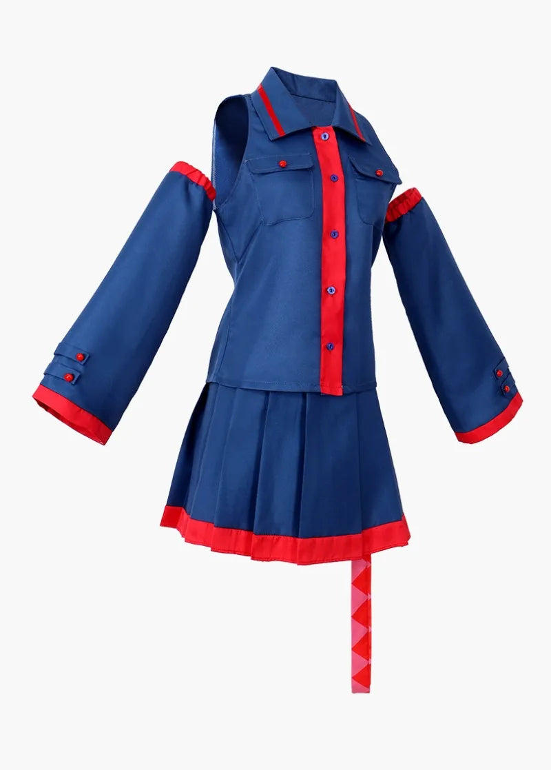 Anime Mikuu Kasane Teto Cosplay Costume Women Men Blue Pink Dress Cosplay Halloween Costume Cosplay Made Accessorie Props