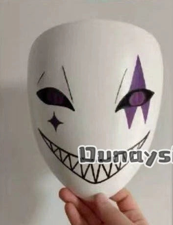 Anime Game Circus Cosplay Costume Little P Mask PVC Plastic Mask Hand-painted Custom Waterproof Fade-resistant Visible 3D
