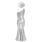 Kids Girls 70s Disco Outfits Sequins Jazz Dance Costume Hippie Hip Hop 60s Costumes Tassels Flared Jumpsuit Pageant Party Romper
