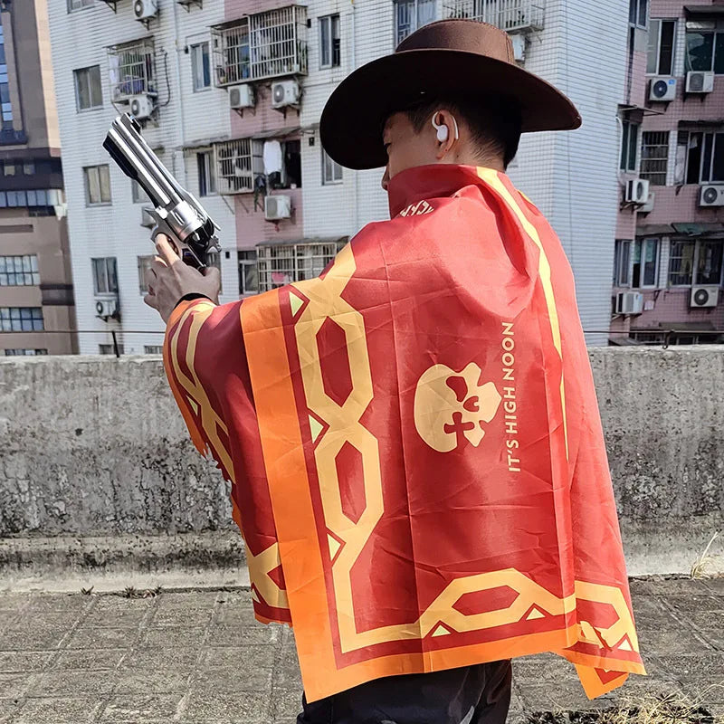 Cole Cassidy Cosplay Costumes Anime Overwatch Role Play Red Cape Halloween Christmas Carnival Dressing For Man
