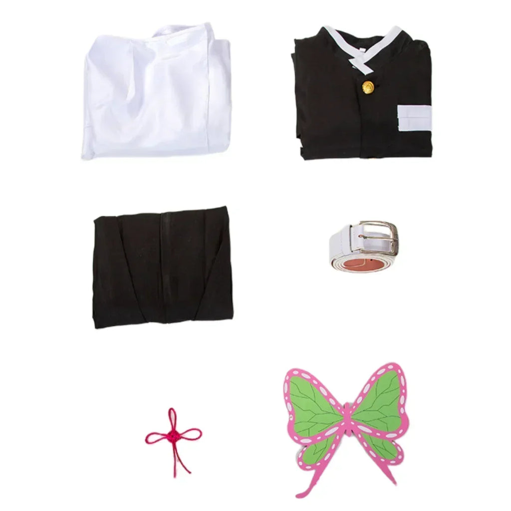 Tsuyuri Kanao Cosplay Kostuum Volwassen Kind Anime Uniform Vrouwen Kimono Haori Pruik Halloween Kleding