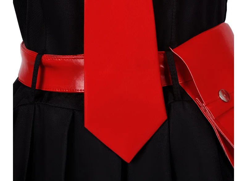 Halloween Costume Anime Akame Ga Kill Kurome Cosplay Outfit Belt Tie Gloves JK Uniform Party Gathering Role Play Full Clothe Set