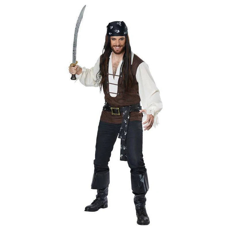 Halloween New Men Cosplay Pirate Costumes Carnival Pirate Stage Performance Costume Christmas Male Party Suit