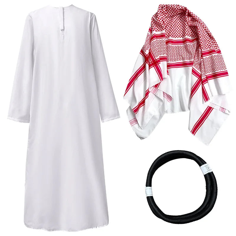 Middle East Arabic Robe Costume Suit Men Women Dubai Tycoon UAE Cosplay Costume Stage Performance Halloween Carnival Party 2025