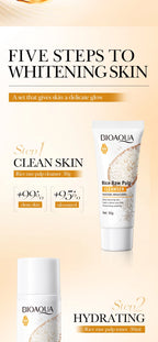 Rice Puree Skin Care Set & Soap Whitening Brighten Hydrating Moisturize Facial Cleanser+Toner+Essence+Lotion+Cream Skincare